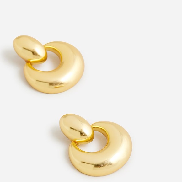 NWT J.Crew DoorKnocker Gold Earrings - Picture 5 of 6